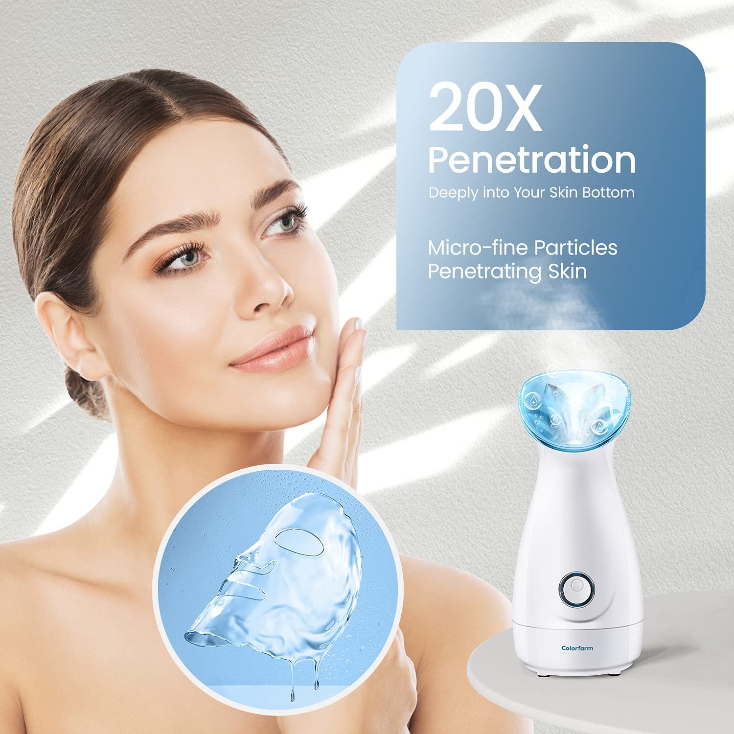 Facial Steamer Nano Ionic Hot Mist Face Steamer Home Sauna SPA Face Humidifier Atomizer for Women Men Moisturizing Unclogs Pores Spa Quality - Image 4